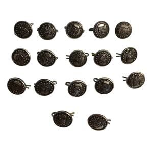 Lot of 17 Antique Vintage Air Force Military Buttons Silver Tone